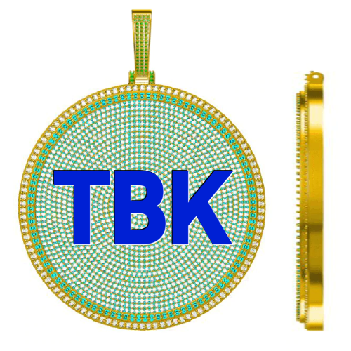CUSTOM LETTER NECKLACE 3D BIG DISC