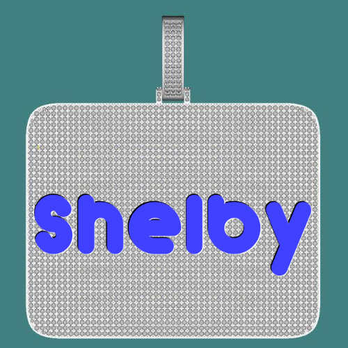 CUSTOM LETTER NECKLACE 3D BIG SQUARE