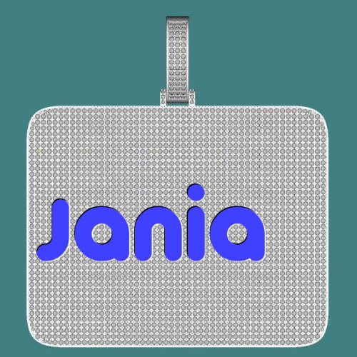 CUSTOM LETTER NECKLACE 3D BIG SQUARE