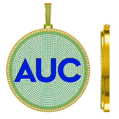 CUSTOM LETTER NECKLACE 3D BIG DISC