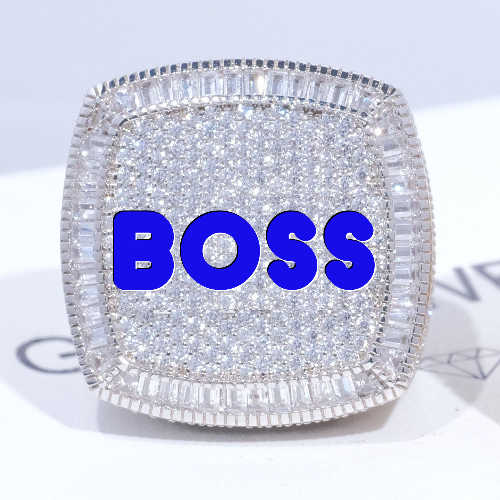 CUSTOM LETTER 3D ICED RING