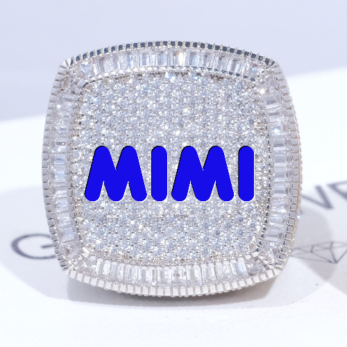 CUSTOM LETTER 3D ICED RING