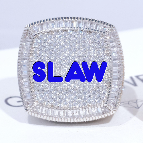 CUSTOM LETTER 3D ICED RING