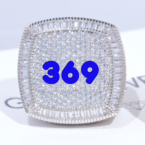 CUSTOM LETTER 3D ICED RING