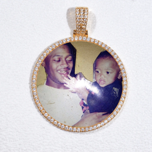 MEDIUM 3D CIRCLE CUSTOM PICTURE PENDANT