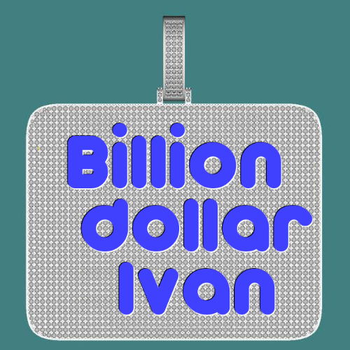 CUSTOM LETTER NECKLACE 3D BIG SQUARE