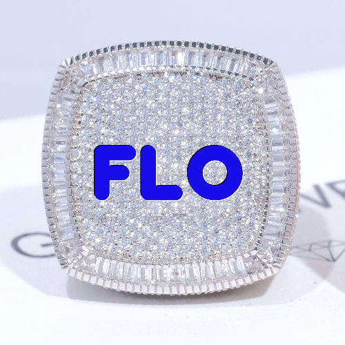 CUSTOM LETTER 3D ICED RING