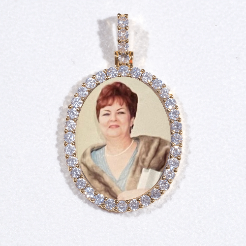 3D Oval Custom Picture Pendant