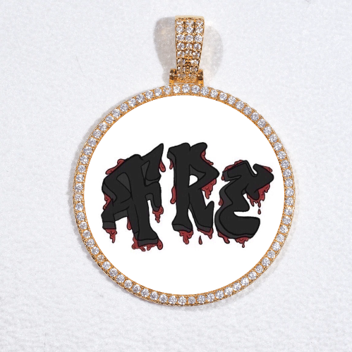 MEDIUM 3D CIRCLE CUSTOM PICTURE PENDANT