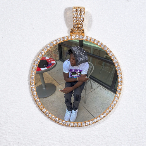 MEDIUM 3D CIRCLE CUSTOM PICTURE PENDANT