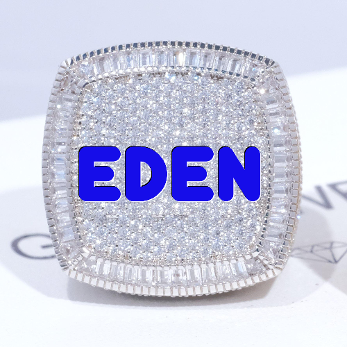 CUSTOM LETTER 3D ICED RING