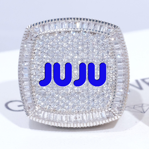 CUSTOM LETTER 3D ICED RING