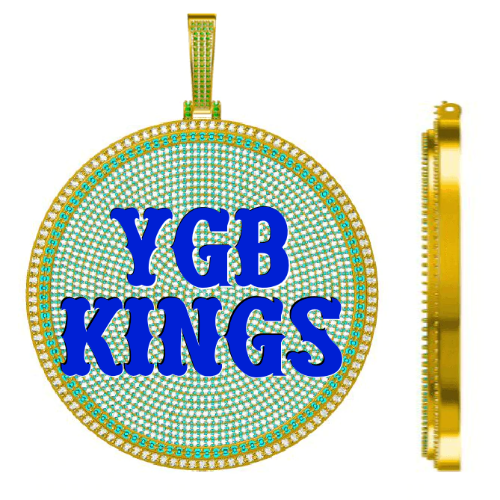 CUSTOM LETTER NECKLACE 3D BIG DISC