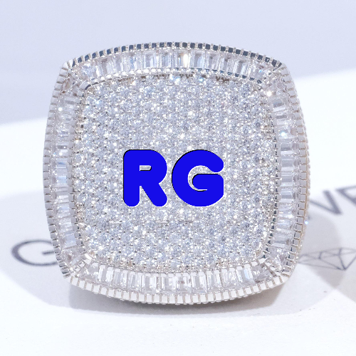 CUSTOM LETTER 3D ICED RING
