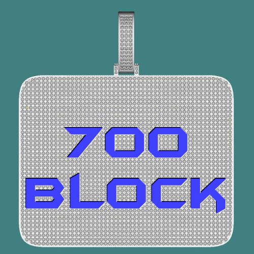 CUSTOM LETTER NECKLACE 3D BIG SQUARE