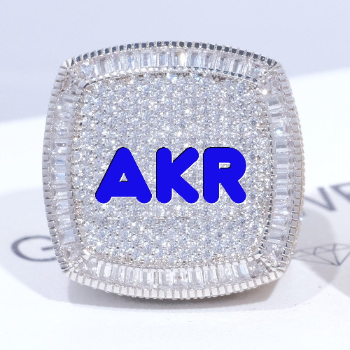 CUSTOM LETTER 3D ICED RING