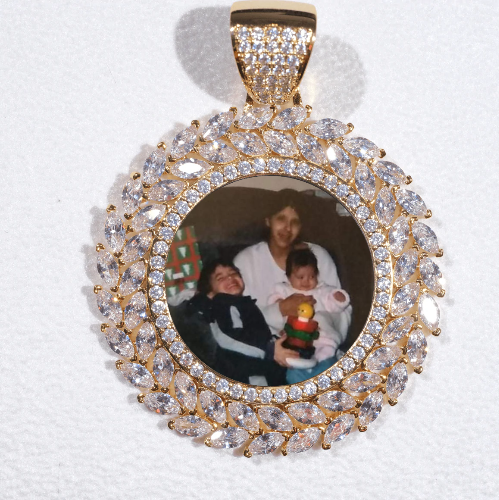 Large 3D Wheat Ear Custom Picture Pendant