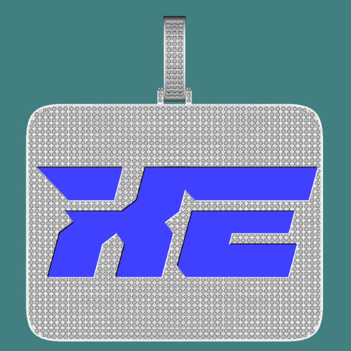 CUSTOM LETTER NECKLACE 3D BIG SQUARE