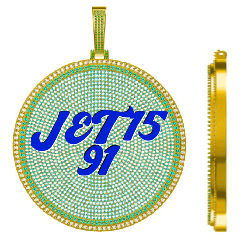 CUSTOM LETTER NECKLACE 3D BIG DISC