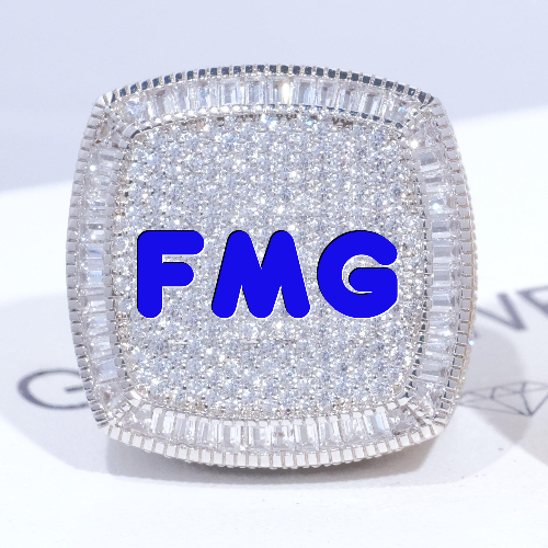 CUSTOM LETTER 3D ICED RING