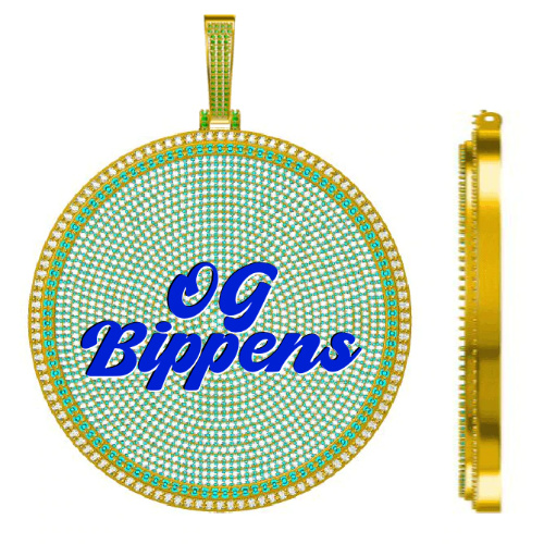 CUSTOM LETTER NECKLACE 3D BIG DISC