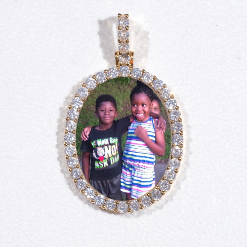 3D Oval Custom Picture Pendant