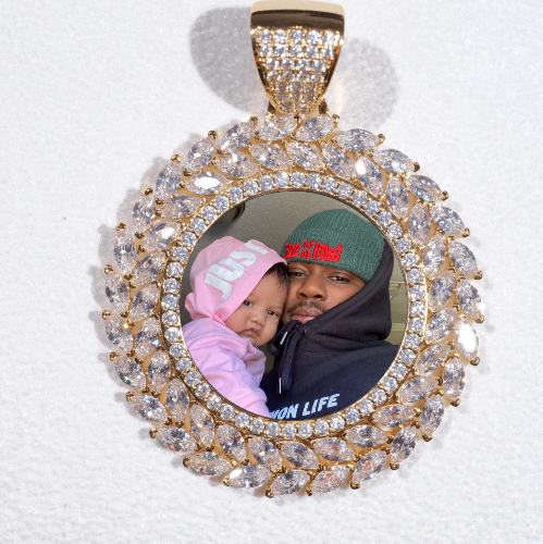Large 3D Wheat Ear Custom Picture Pendant