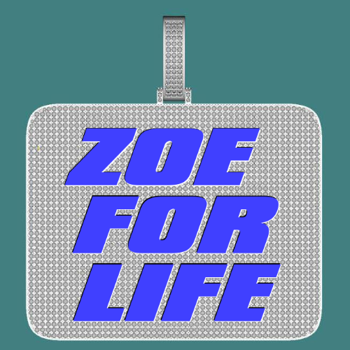 CUSTOM LETTER NECKLACE 3D BIG SQUARE
