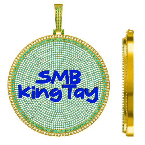 CUSTOM LETTER NECKLACE 3D BIG DISC