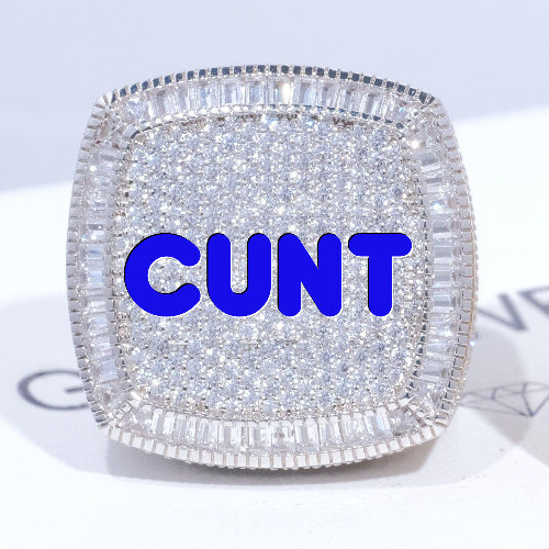 CUSTOM LETTER 3D ICED RING