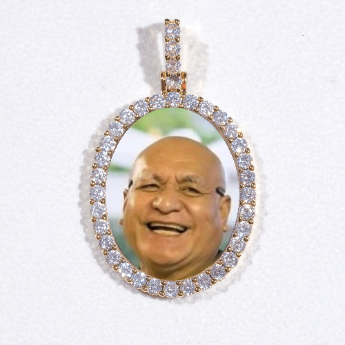 3D Oval Custom Picture Pendant