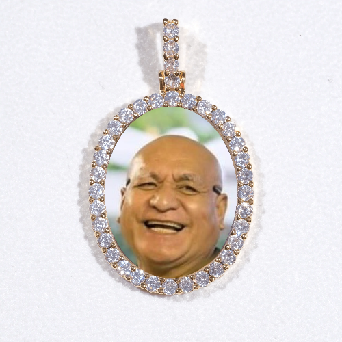 3D Oval Custom Picture Pendant