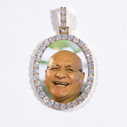 3D Oval Custom Picture Pendant