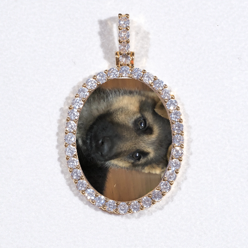 3D Oval Custom Picture Pendant