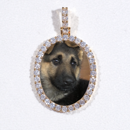 3D Oval Custom Picture Pendant