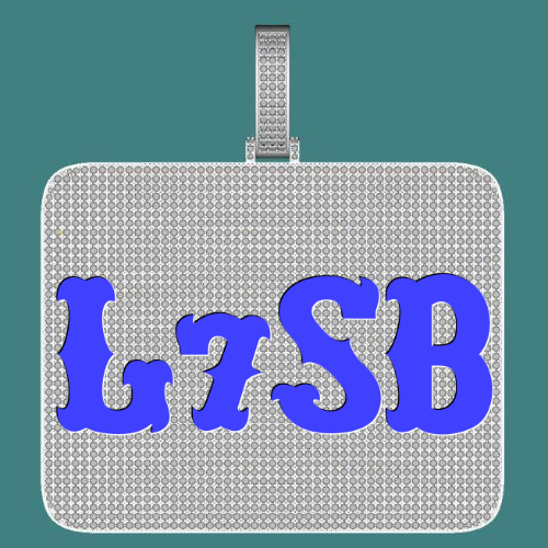 CUSTOM LETTER NECKLACE 3D BIG SQUARE