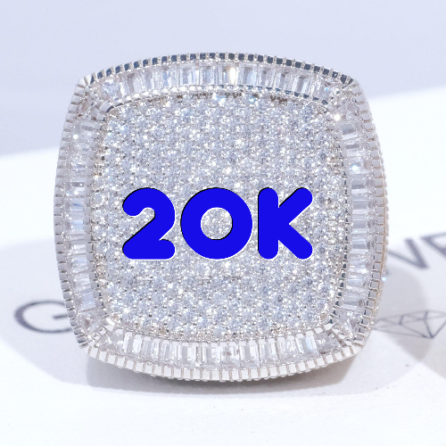CUSTOM LETTER 3D ICED RING