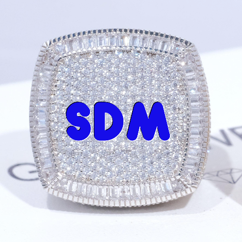 CUSTOM LETTER 3D ICED RING
