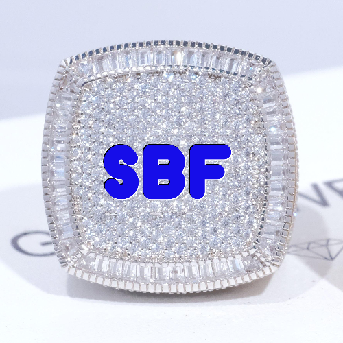 CUSTOM LETTER 3D ICED RING