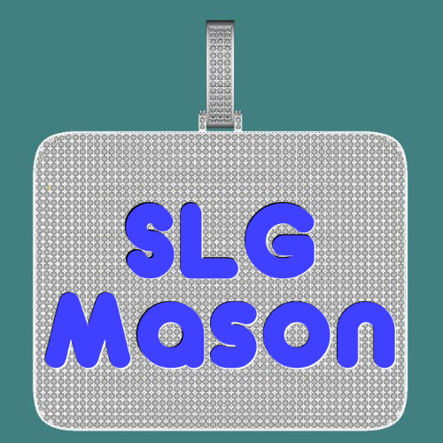 CUSTOM LETTER NECKLACE 3D BIG SQUARE