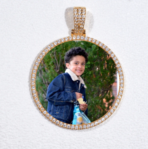 MEDIUM 3D CIRCLE CUSTOM PICTURE PENDANT