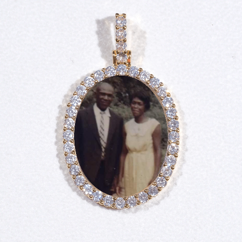 3D Oval Custom Picture Pendant