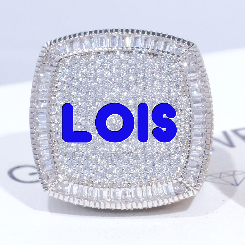 CUSTOM LETTER 3D ICED RING