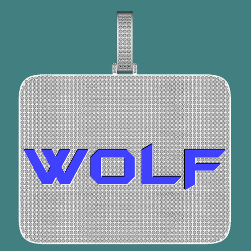 CUSTOM LETTER NECKLACE 3D BIG SQUARE