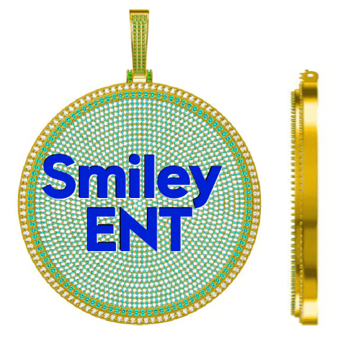 CUSTOM LETTER NECKLACE 3D BIG DISC