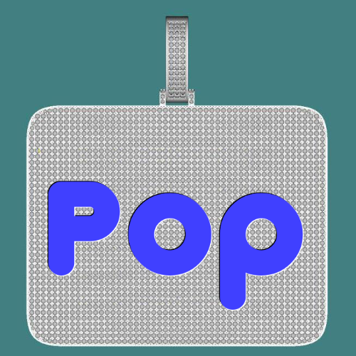 CUSTOM LETTER NECKLACE 3D BIG SQUARE