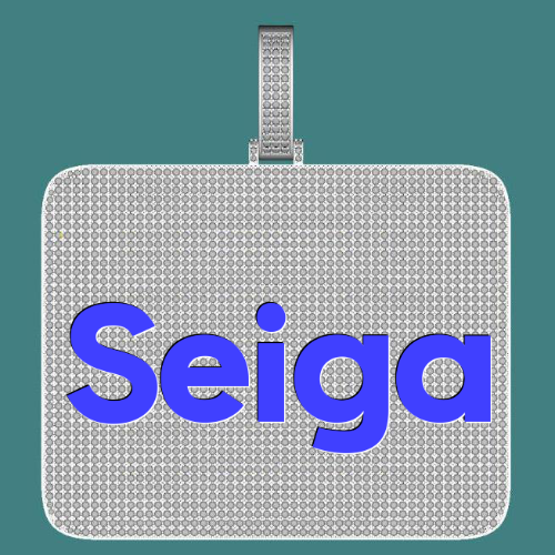 CUSTOM LETTER NECKLACE 3D BIG SQUARE