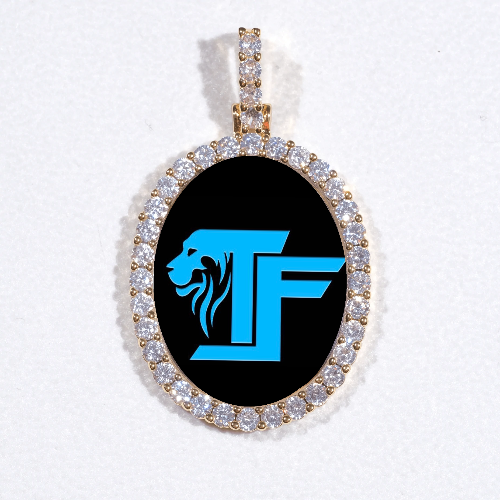 3D Oval Custom Picture Pendant