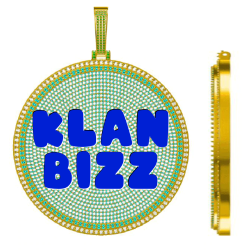 CUSTOM LETTER NECKLACE 3D BIG DISC