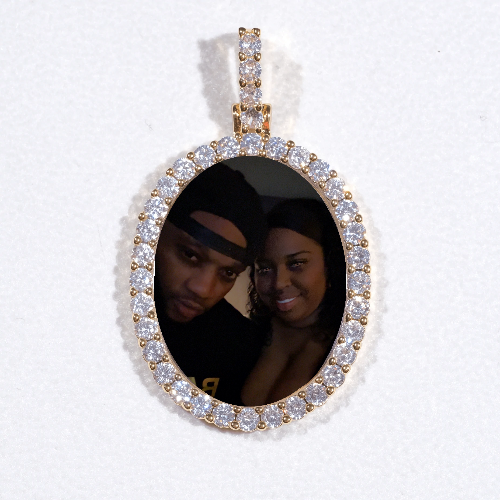 3D Oval Custom Picture Pendant